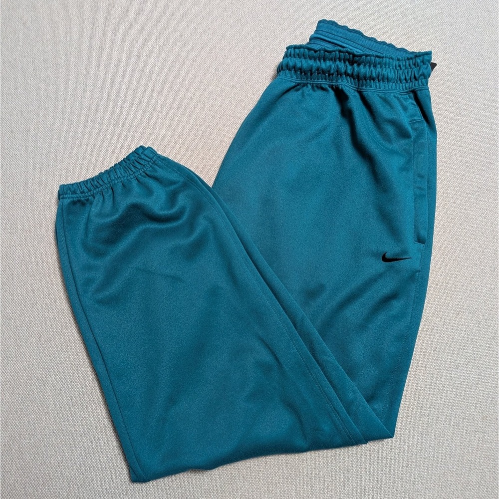 Nike Dri-FIT Activewear Pants Men's Teal XL Polyester Zipper Pocket Gym Workout